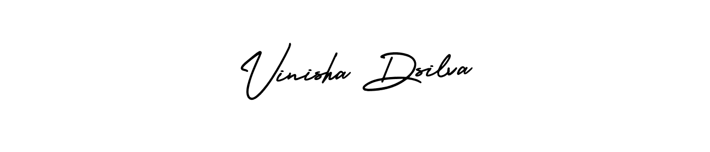 if you are searching for the best signature style for your name Vinisha Dsilva. so please give up your signature search. here we have designed multiple signature styles  using AmerikaSignatureDemo-Regular. Vinisha Dsilva signature style 3 images and pictures png