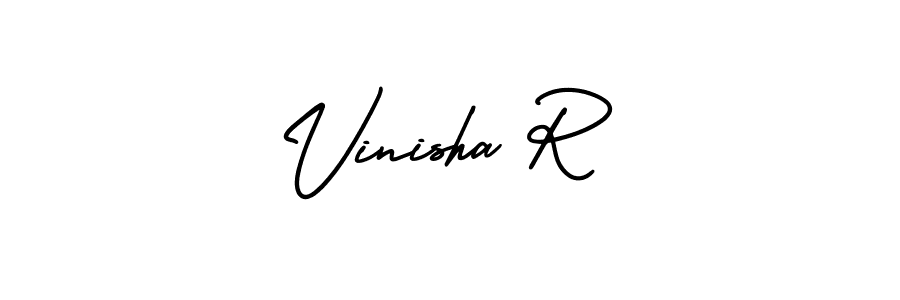 Best and Professional Signature Style for Vinisha R. AmerikaSignatureDemo-Regular Best Signature Style Collection. Vinisha R signature style 3 images and pictures png