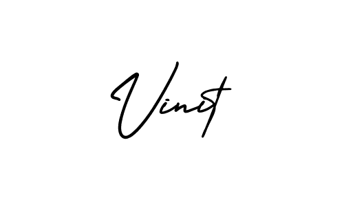 Use a signature maker to create a handwritten signature online. With this signature software, you can design (AmerikaSignatureDemo-Regular) your own signature for name Vinit. Vinit signature style 3 images and pictures png