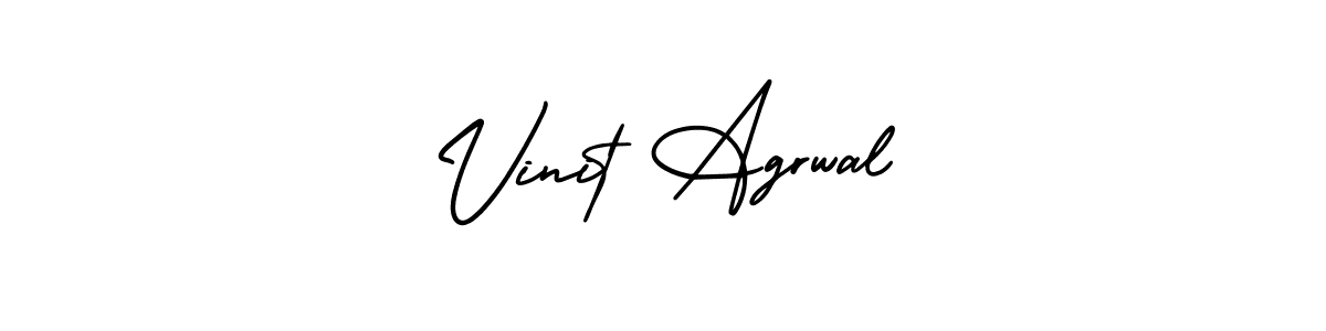 Vinit Agrwal stylish signature style. Best Handwritten Sign (AmerikaSignatureDemo-Regular) for my name. Handwritten Signature Collection Ideas for my name Vinit Agrwal. Vinit Agrwal signature style 3 images and pictures png