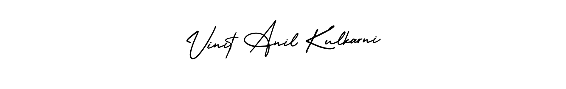 How to make Vinit Anil Kulkarni signature? AmerikaSignatureDemo-Regular is a professional autograph style. Create handwritten signature for Vinit Anil Kulkarni name. Vinit Anil Kulkarni signature style 3 images and pictures png