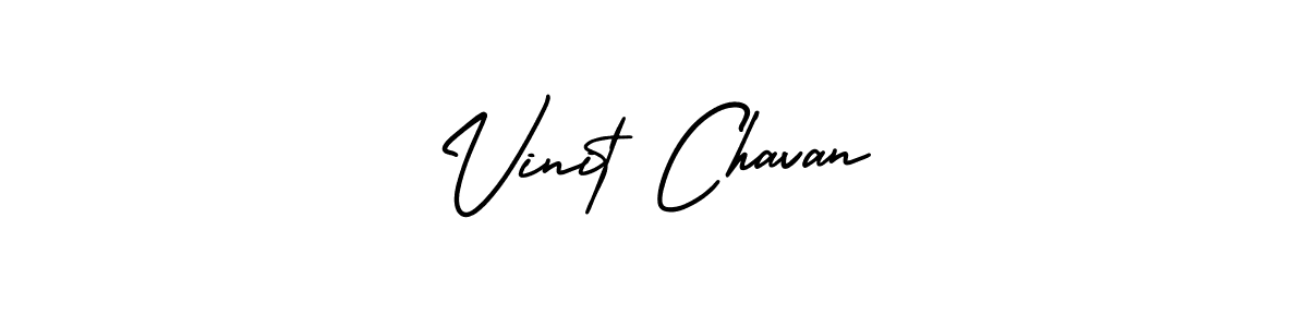 Make a beautiful signature design for name Vinit Chavan. With this signature (AmerikaSignatureDemo-Regular) style, you can create a handwritten signature for free. Vinit Chavan signature style 3 images and pictures png