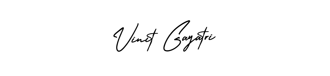 Design your own signature with our free online signature maker. With this signature software, you can create a handwritten (AmerikaSignatureDemo-Regular) signature for name Vinit Gayatri. Vinit Gayatri signature style 3 images and pictures png