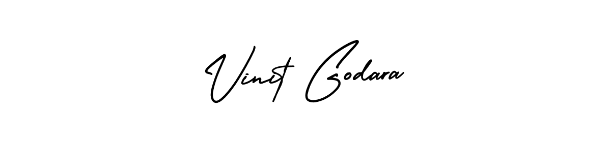 Vinit Godara stylish signature style. Best Handwritten Sign (AmerikaSignatureDemo-Regular) for my name. Handwritten Signature Collection Ideas for my name Vinit Godara. Vinit Godara signature style 3 images and pictures png