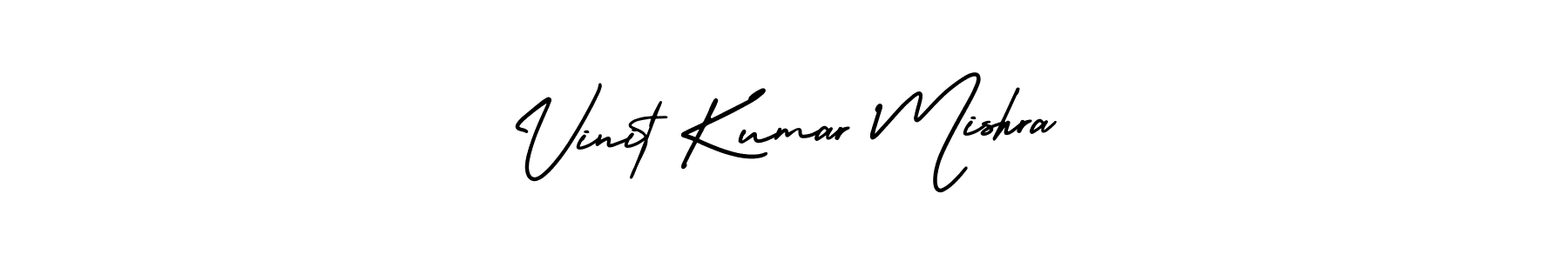 Make a beautiful signature design for name Vinit Kumar Mishra. With this signature (AmerikaSignatureDemo-Regular) style, you can create a handwritten signature for free. Vinit Kumar Mishra signature style 3 images and pictures png