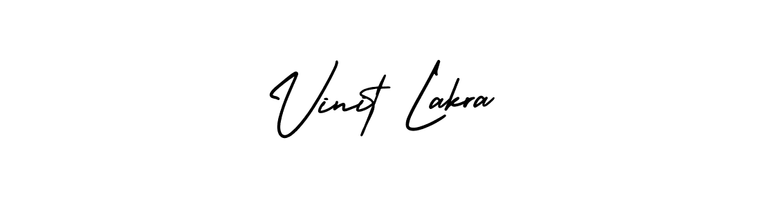 You should practise on your own different ways (AmerikaSignatureDemo-Regular) to write your name (Vinit Lakra) in signature. don't let someone else do it for you. Vinit Lakra signature style 3 images and pictures png