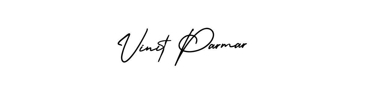 How to make Vinit Parmar signature? AmerikaSignatureDemo-Regular is a professional autograph style. Create handwritten signature for Vinit Parmar name. Vinit Parmar signature style 3 images and pictures png
