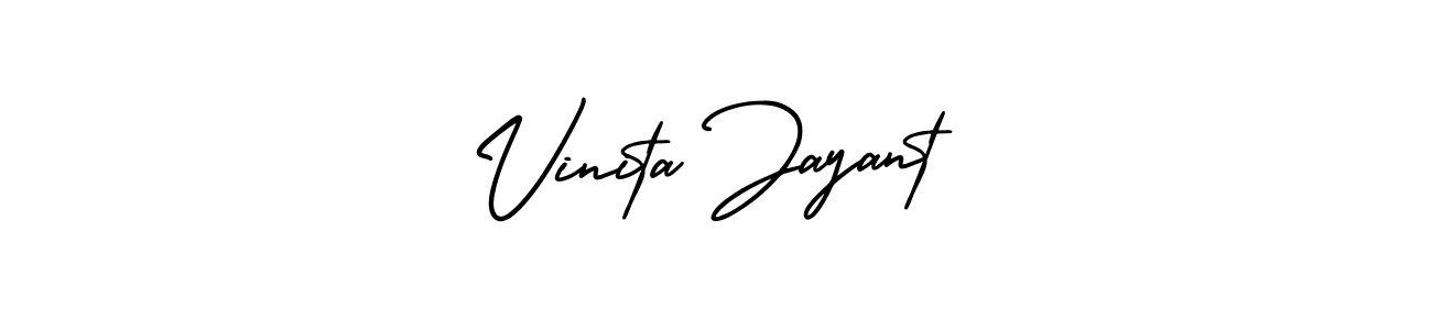 AmerikaSignatureDemo-Regular is a professional signature style that is perfect for those who want to add a touch of class to their signature. It is also a great choice for those who want to make their signature more unique. Get Vinita Jayant name to fancy signature for free. Vinita Jayant signature style 3 images and pictures png