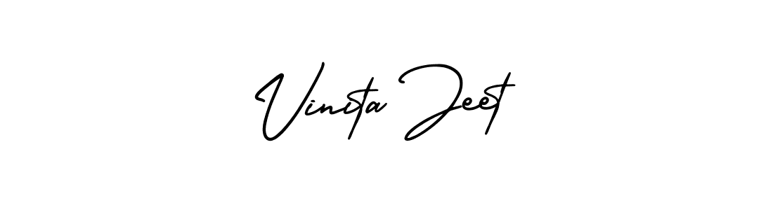 Also You can easily find your signature by using the search form. We will create Vinita Jeet name handwritten signature images for you free of cost using AmerikaSignatureDemo-Regular sign style. Vinita Jeet signature style 3 images and pictures png