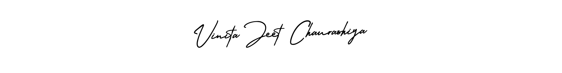 Create a beautiful signature design for name Vinita Jeet Chaurashiya. With this signature (AmerikaSignatureDemo-Regular) fonts, you can make a handwritten signature for free. Vinita Jeet Chaurashiya signature style 3 images and pictures png