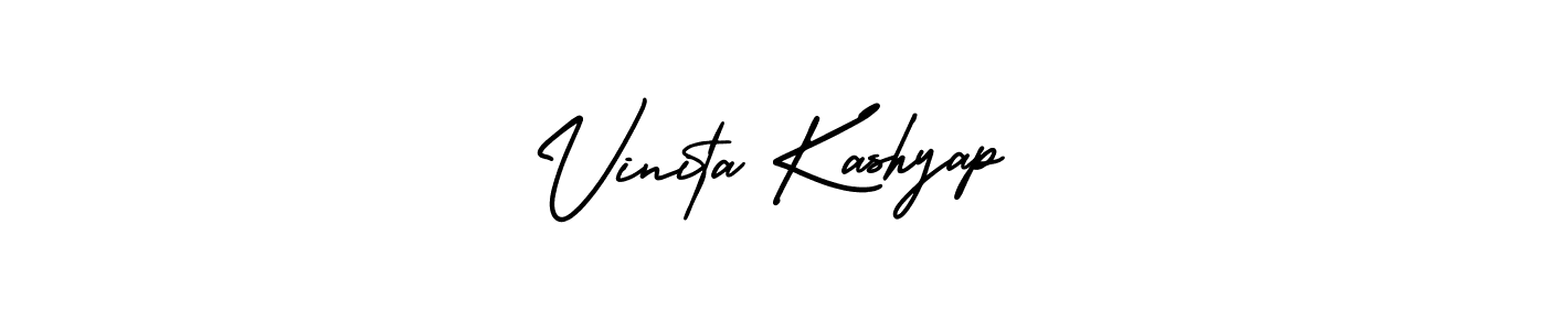 Make a beautiful signature design for name Vinita Kashyap. With this signature (AmerikaSignatureDemo-Regular) style, you can create a handwritten signature for free. Vinita Kashyap signature style 3 images and pictures png