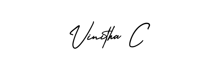 Make a beautiful signature design for name Vinitha C. Use this online signature maker to create a handwritten signature for free. Vinitha C signature style 3 images and pictures png