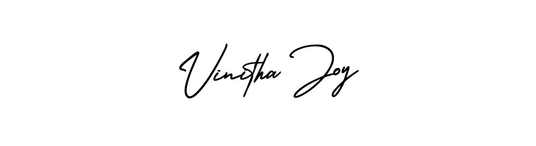 How to make Vinitha Joy name signature. Use AmerikaSignatureDemo-Regular style for creating short signs online. This is the latest handwritten sign. Vinitha Joy signature style 3 images and pictures png