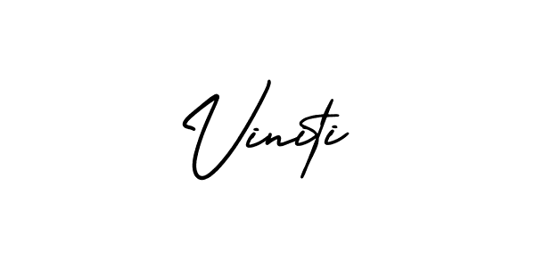 Use a signature maker to create a handwritten signature online. With this signature software, you can design (AmerikaSignatureDemo-Regular) your own signature for name Viniti. Viniti signature style 3 images and pictures png