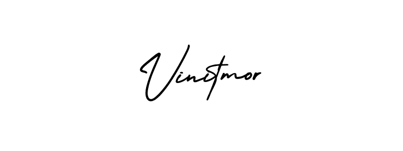 It looks lik you need a new signature style for name Vinitmor. Design unique handwritten (AmerikaSignatureDemo-Regular) signature with our free signature maker in just a few clicks. Vinitmor signature style 3 images and pictures png