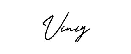 How to make Viniy name signature. Use AmerikaSignatureDemo-Regular style for creating short signs online. This is the latest handwritten sign. Viniy signature style 3 images and pictures png