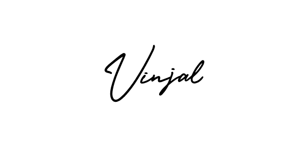 Make a beautiful signature design for name Vinjal. With this signature (AmerikaSignatureDemo-Regular) style, you can create a handwritten signature for free. Vinjal signature style 3 images and pictures png