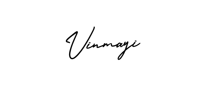 You should practise on your own different ways (AmerikaSignatureDemo-Regular) to write your name (Vinmayi) in signature. don't let someone else do it for you. Vinmayi signature style 3 images and pictures png