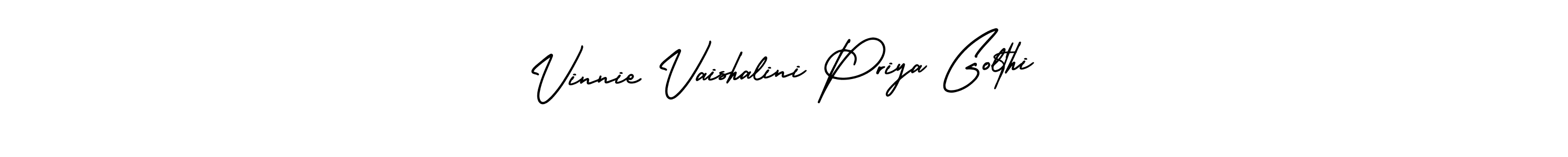 It looks lik you need a new signature style for name Vinnie Vaishalini Priya Golthi. Design unique handwritten (AmerikaSignatureDemo-Regular) signature with our free signature maker in just a few clicks. Vinnie Vaishalini Priya Golthi signature style 3 images and pictures png