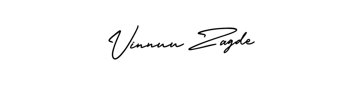 Design your own signature with our free online signature maker. With this signature software, you can create a handwritten (AmerikaSignatureDemo-Regular) signature for name Vinnuu Zagde. Vinnuu Zagde signature style 3 images and pictures png