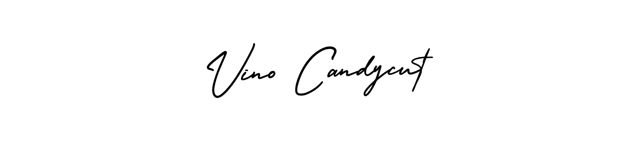 How to make Vino Candycut name signature. Use AmerikaSignatureDemo-Regular style for creating short signs online. This is the latest handwritten sign. Vino Candycut signature style 3 images and pictures png