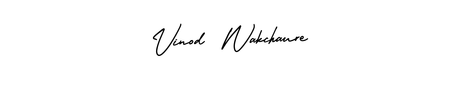 Similarly AmerikaSignatureDemo-Regular is the best handwritten signature design. Signature creator online .You can use it as an online autograph creator for name Vinod  Wakchaure. Vinod  Wakchaure signature style 3 images and pictures png