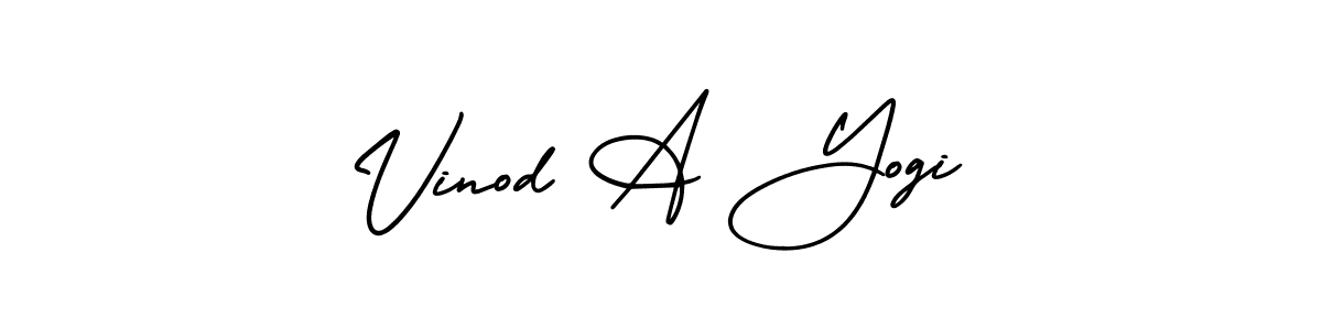 It looks lik you need a new signature style for name Vinod A Yogi. Design unique handwritten (AmerikaSignatureDemo-Regular) signature with our free signature maker in just a few clicks. Vinod A Yogi signature style 3 images and pictures png