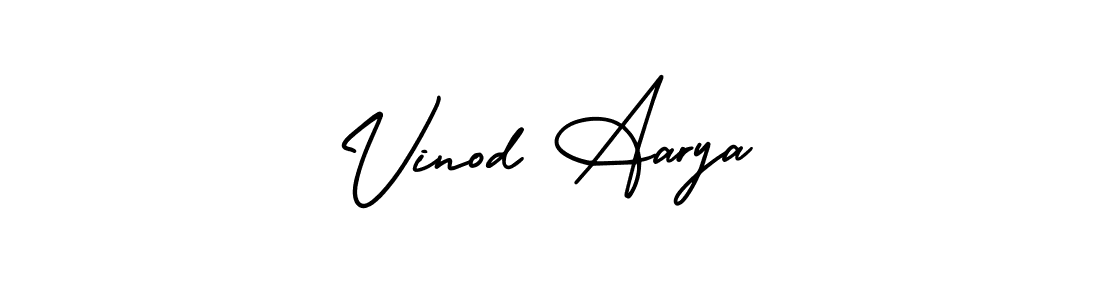 Design your own signature with our free online signature maker. With this signature software, you can create a handwritten (AmerikaSignatureDemo-Regular) signature for name Vinod Aarya. Vinod Aarya signature style 3 images and pictures png