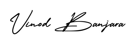 Transform the name Vinod Banjara into a signature masterpiece using AmerikaSignatureDemo-Regular font. Ideal for photographers, artists, and creators looking for watermarks. Vinod Banjara signature style 3 images and pictures png