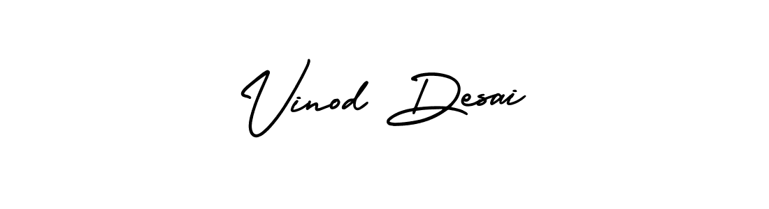 AmerikaSignatureDemo-Regular is a professional signature style that is perfect for those who want to add a touch of class to their signature. It is also a great choice for those who want to make their signature more unique. Get Vinod Desai name to fancy signature for free. Vinod Desai signature style 3 images and pictures png