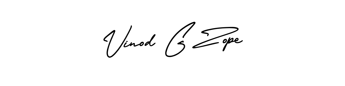 Use a signature maker to create a handwritten signature online. With this signature software, you can design (AmerikaSignatureDemo-Regular) your own signature for name Vinod G Zope. Vinod G Zope signature style 3 images and pictures png