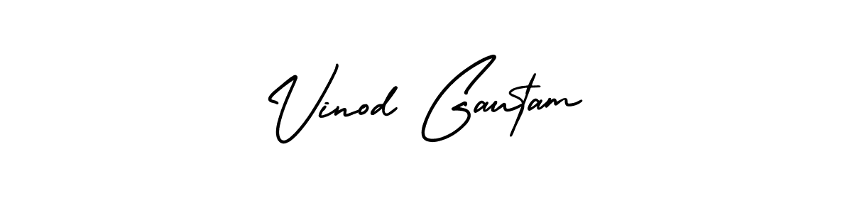 How to Draw Vinod Gautam signature style? AmerikaSignatureDemo-Regular is a latest design signature styles for name Vinod Gautam. Vinod Gautam signature style 3 images and pictures png