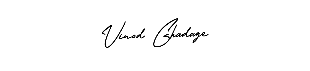 Use a signature maker to create a handwritten signature online. With this signature software, you can design (AmerikaSignatureDemo-Regular) your own signature for name Vinod Ghadage. Vinod Ghadage signature style 3 images and pictures png