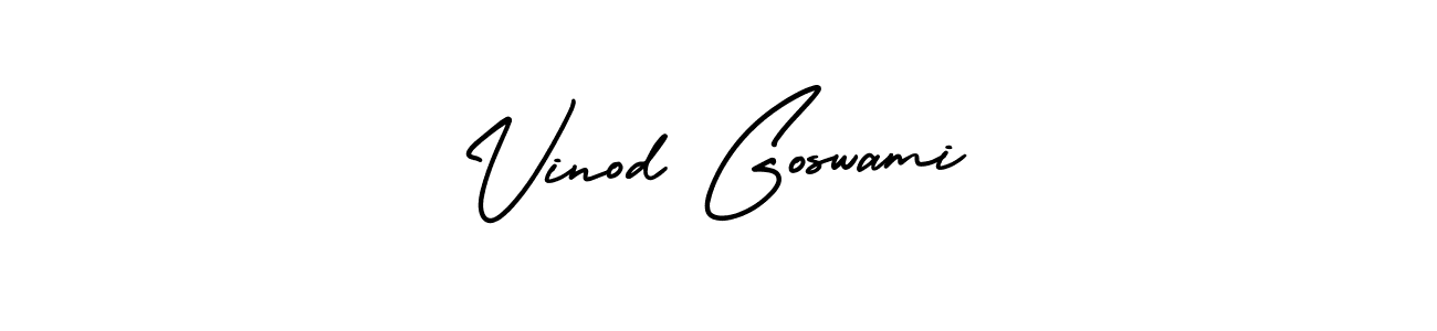 Vinod Goswami stylish signature style. Best Handwritten Sign (AmerikaSignatureDemo-Regular) for my name. Handwritten Signature Collection Ideas for my name Vinod Goswami. Vinod Goswami signature style 3 images and pictures png