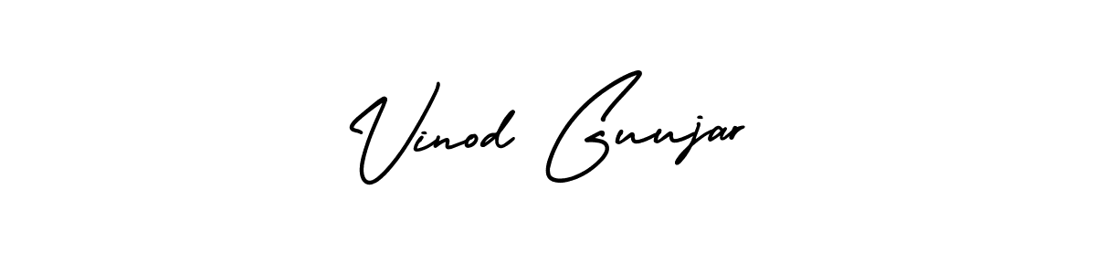 Use a signature maker to create a handwritten signature online. With this signature software, you can design (AmerikaSignatureDemo-Regular) your own signature for name Vinod Guujar. Vinod Guujar signature style 3 images and pictures png