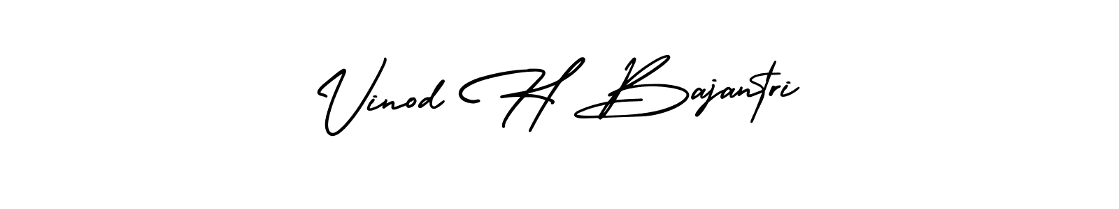 Create a beautiful signature design for name Vinod H Bajantri. With this signature (AmerikaSignatureDemo-Regular) fonts, you can make a handwritten signature for free. Vinod H Bajantri signature style 3 images and pictures png