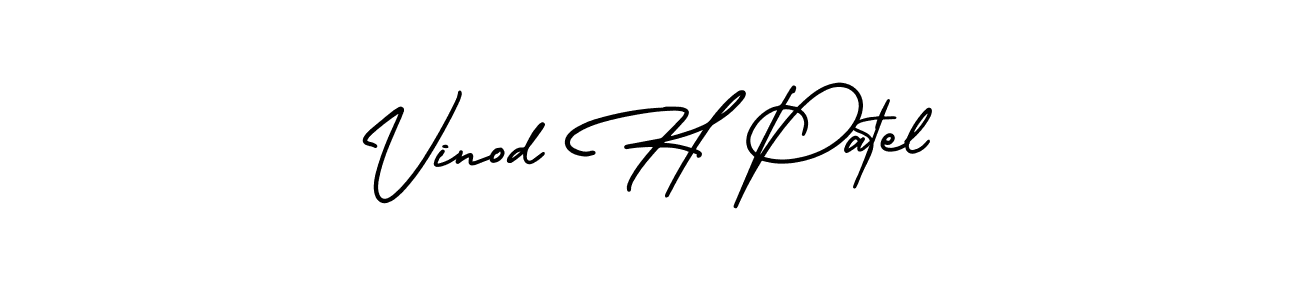 Create a beautiful signature design for name Vinod H Patel. With this signature (AmerikaSignatureDemo-Regular) fonts, you can make a handwritten signature for free. Vinod H Patel signature style 3 images and pictures png