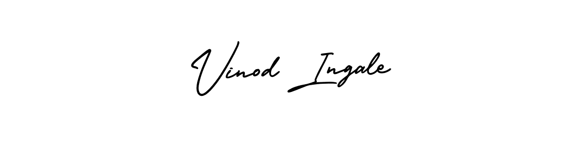 How to Draw Vinod Ingale signature style? AmerikaSignatureDemo-Regular is a latest design signature styles for name Vinod Ingale. Vinod Ingale signature style 3 images and pictures png