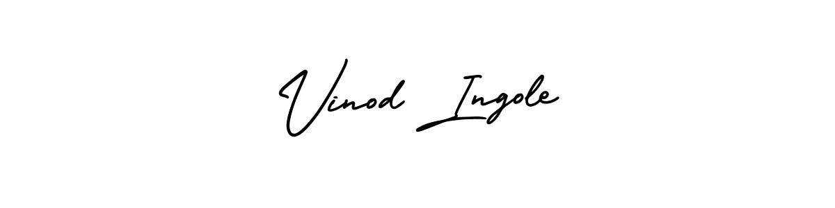 How to make Vinod Ingole signature? AmerikaSignatureDemo-Regular is a professional autograph style. Create handwritten signature for Vinod Ingole name. Vinod Ingole signature style 3 images and pictures png