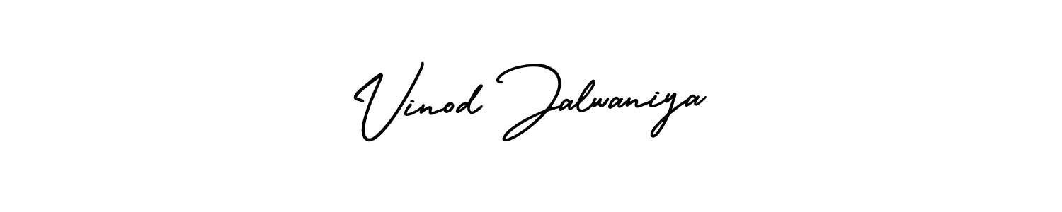 Make a beautiful signature design for name Vinod Jalwaniya. With this signature (AmerikaSignatureDemo-Regular) style, you can create a handwritten signature for free. Vinod Jalwaniya signature style 3 images and pictures png