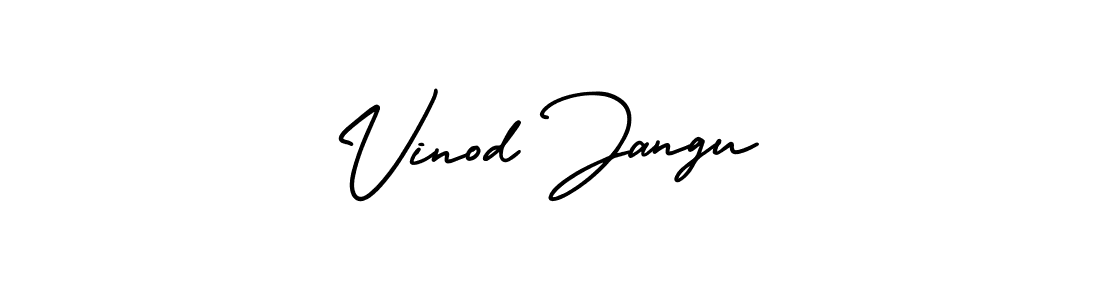 How to Draw Vinod Jangu signature style? AmerikaSignatureDemo-Regular is a latest design signature styles for name Vinod Jangu. Vinod Jangu signature style 3 images and pictures png