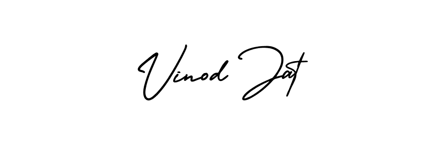 Make a beautiful signature design for name Vinod Jat. With this signature (AmerikaSignatureDemo-Regular) style, you can create a handwritten signature for free. Vinod Jat signature style 3 images and pictures png