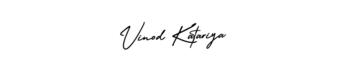 Use a signature maker to create a handwritten signature online. With this signature software, you can design (AmerikaSignatureDemo-Regular) your own signature for name Vinod Katariya. Vinod Katariya signature style 3 images and pictures png