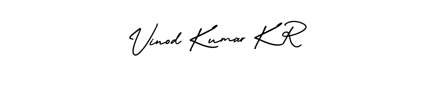 You should practise on your own different ways (AmerikaSignatureDemo-Regular) to write your name (Vinod Kumar K R) in signature. don't let someone else do it for you. Vinod Kumar K R signature style 3 images and pictures png