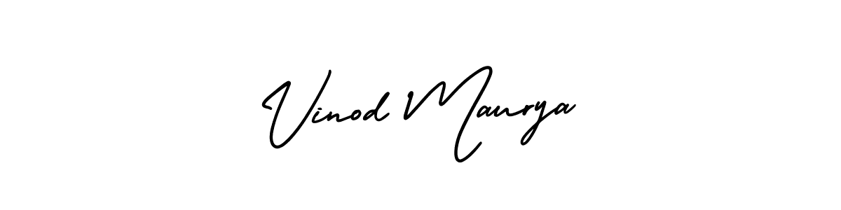 Design your own signature with our free online signature maker. With this signature software, you can create a handwritten (AmerikaSignatureDemo-Regular) signature for name Vinod Maurya. Vinod Maurya signature style 3 images and pictures png