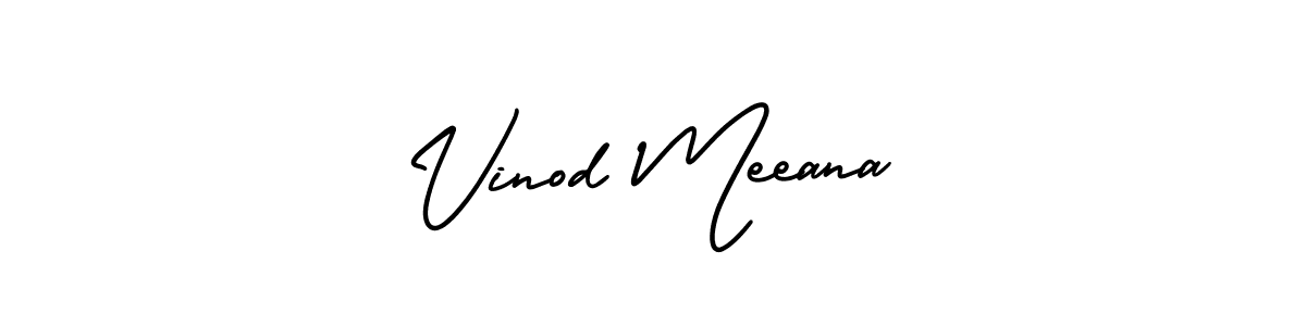 Vinod Meeana stylish signature style. Best Handwritten Sign (AmerikaSignatureDemo-Regular) for my name. Handwritten Signature Collection Ideas for my name Vinod Meeana. Vinod Meeana signature style 3 images and pictures png