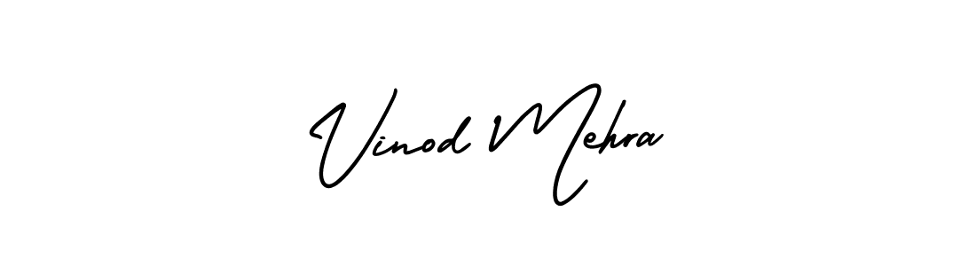 Design your own signature with our free online signature maker. With this signature software, you can create a handwritten (AmerikaSignatureDemo-Regular) signature for name Vinod Mehra. Vinod Mehra signature style 3 images and pictures png