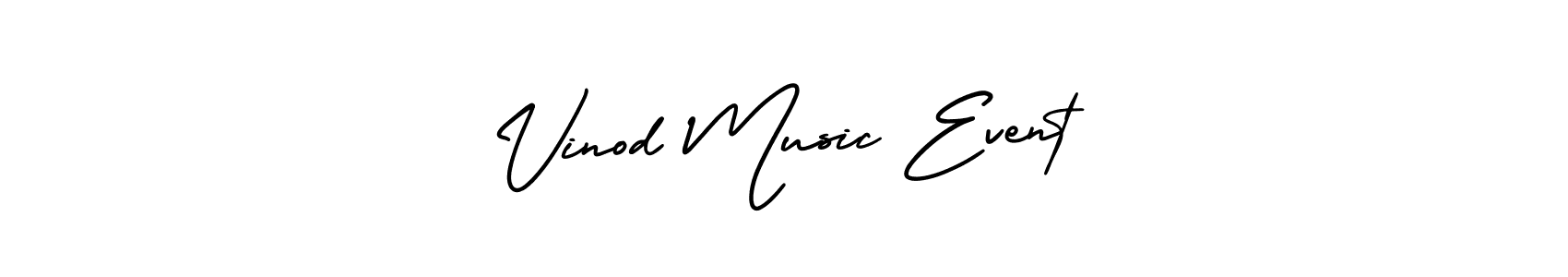 Design your own signature with our free online signature maker. With this signature software, you can create a handwritten (AmerikaSignatureDemo-Regular) signature for name Vinod Music Event. Vinod Music Event signature style 3 images and pictures png