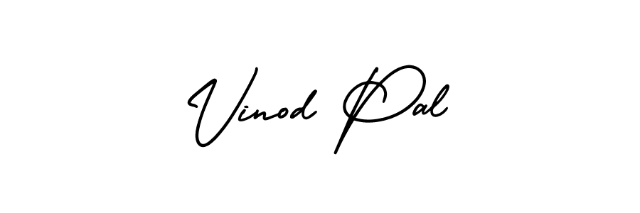 How to make Vinod Pal name signature. Use AmerikaSignatureDemo-Regular style for creating short signs online. This is the latest handwritten sign. Vinod Pal signature style 3 images and pictures png