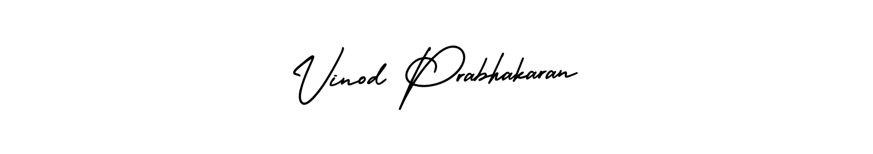 How to make Vinod Prabhakaran name signature. Use AmerikaSignatureDemo-Regular style for creating short signs online. This is the latest handwritten sign. Vinod Prabhakaran signature style 3 images and pictures png